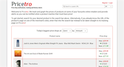 Desktop Screenshot of pricetro.com
